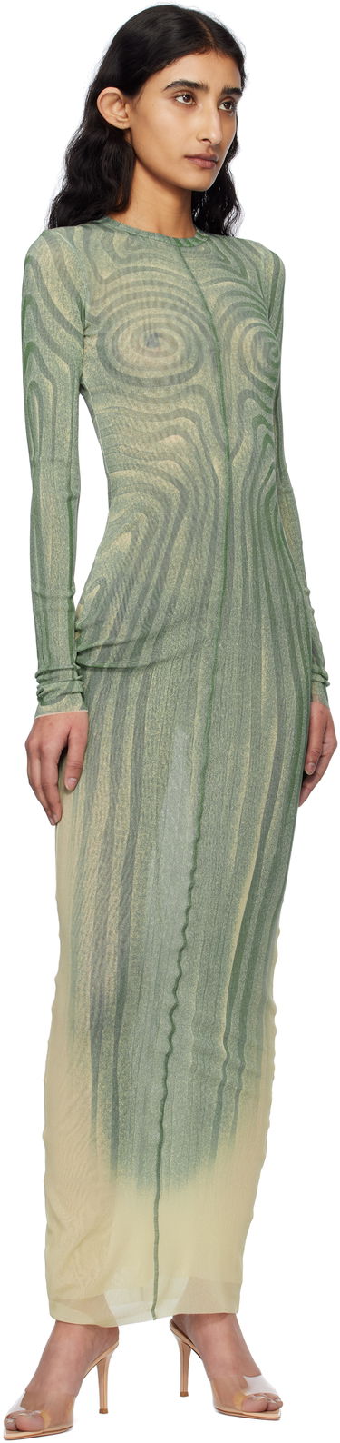 Haljina Jean Paul Gaultier Jean Paul Gaultier 'The Long Spirale' Maxi Dress Zelena | 25/34-F-RO390-T587-0351, 3
