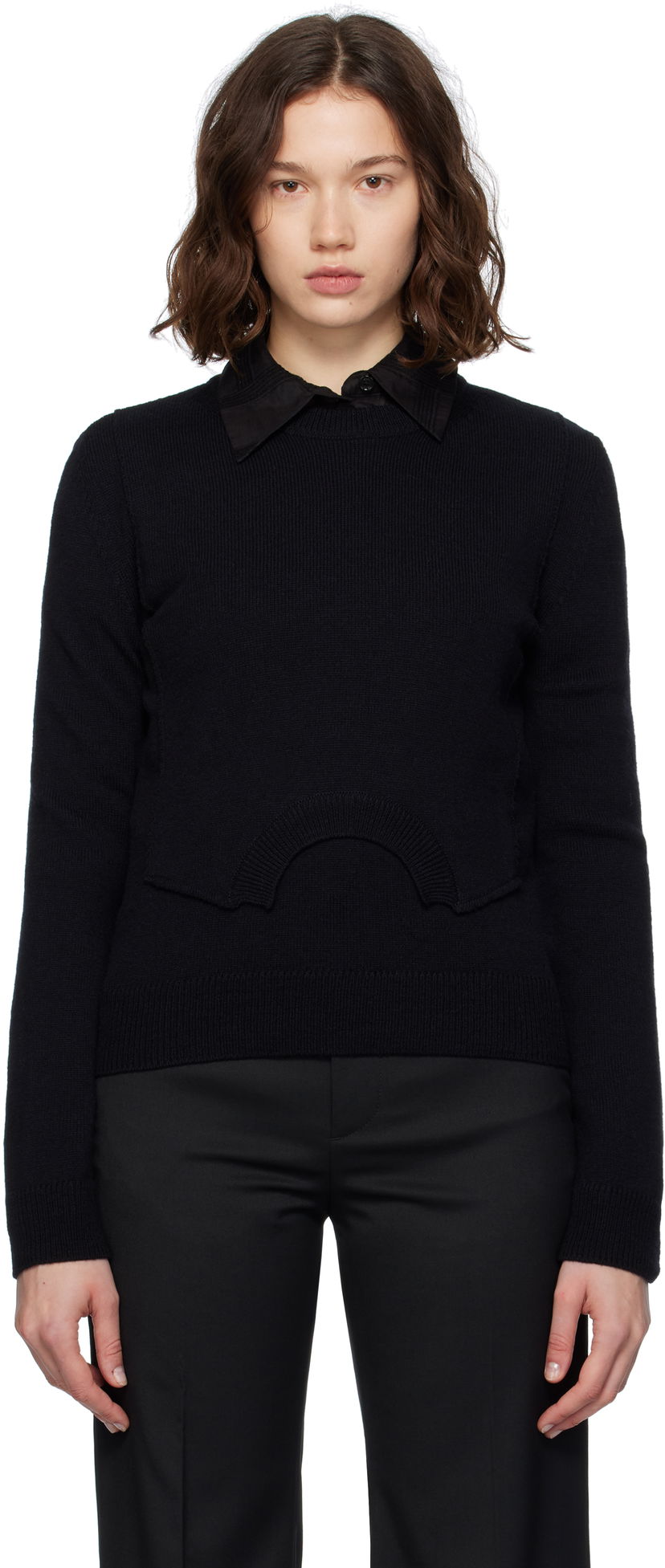 Džemper Maison Margiela MM6 Maison Margiela Wool Knit Sweater Crna | S52HL0044 M13139