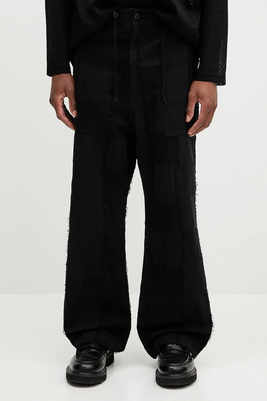 Hlače Needles Needles String Fatigue Patchwork Drawstring Trousers Crna | QV190, 0