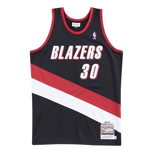 Majica bez rukava Mitchell & Ness Portland Trail Blazers Rasheed Wallace Basketball Jersey Crna | AJY4EL18021-PTBBLCK99RWA