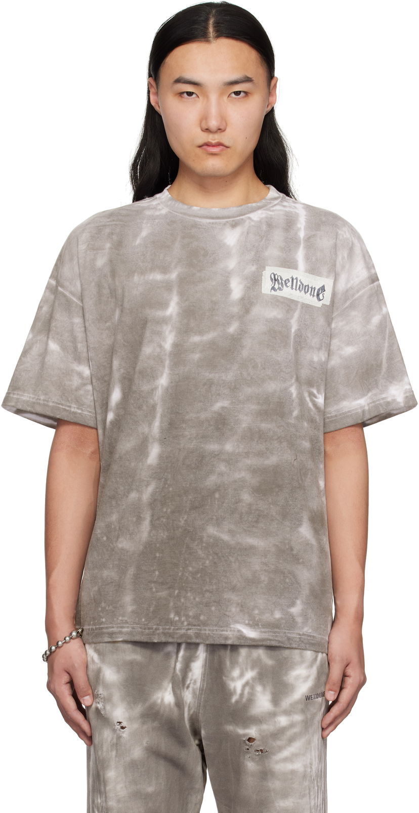 Majica kratkih rukava We11done We11done Tie-Dye T-Shirt Siva | WD-TT0-25-778-U-BK