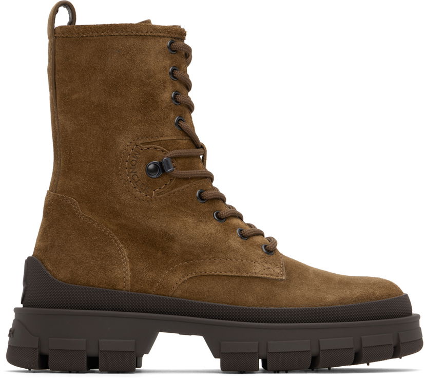 Odjeća Moncler Moncler Hevea Suede Lace-Up Boots Smeđa | J209B4F00170M4510