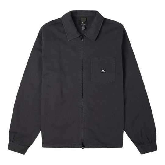Jakna Converse Converse Washed Jacket with Chest Pocket Crna | 10022303-A03