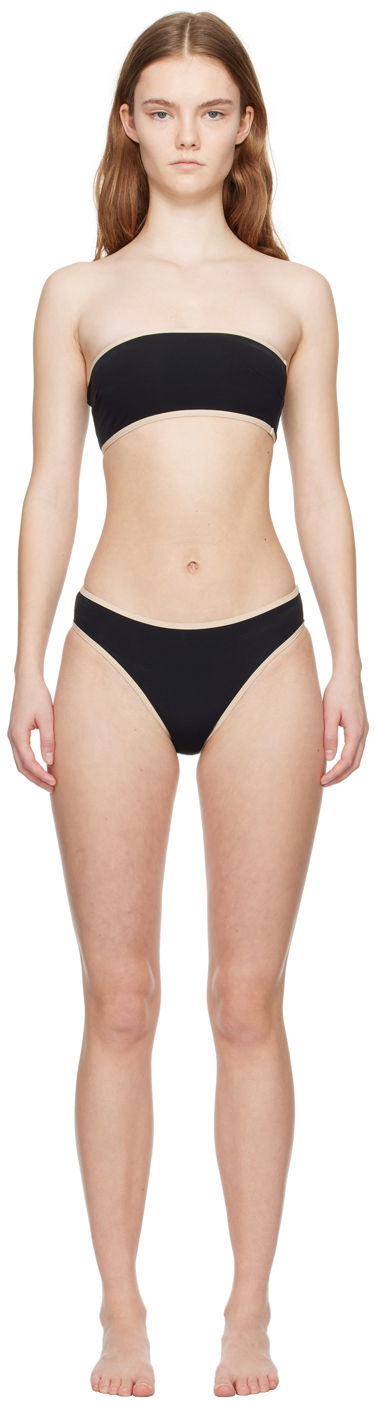 Kupaći kostimi TOTEME Edge Bandeau Bikini Top Crna | 241-WSW1041/WSW1040-FB0097