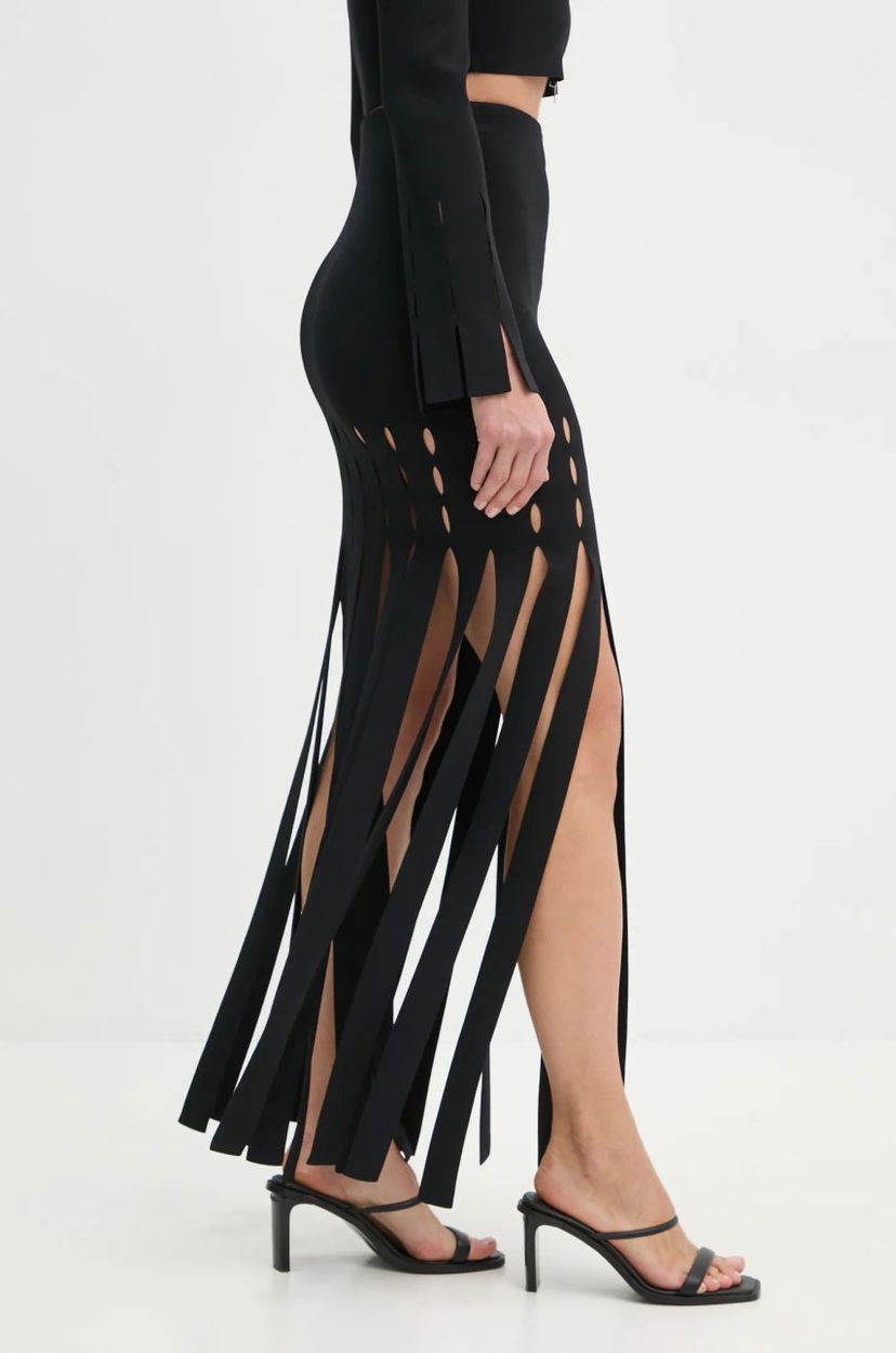 Suknja Nanushka Cutout Bodycon Mini Skirt Crna | NW24FWSK47000