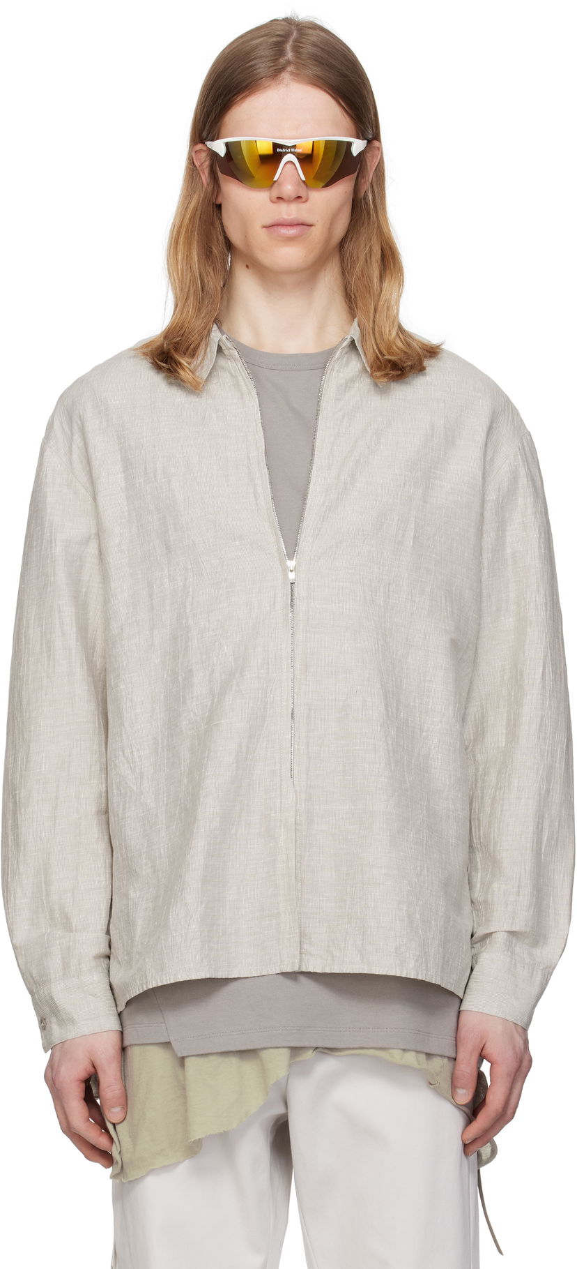 Košulja Post Archive Faction (PAF) PAF 8.0 Right Zip-Up Shirt Siva | 8.0 TSR-IV