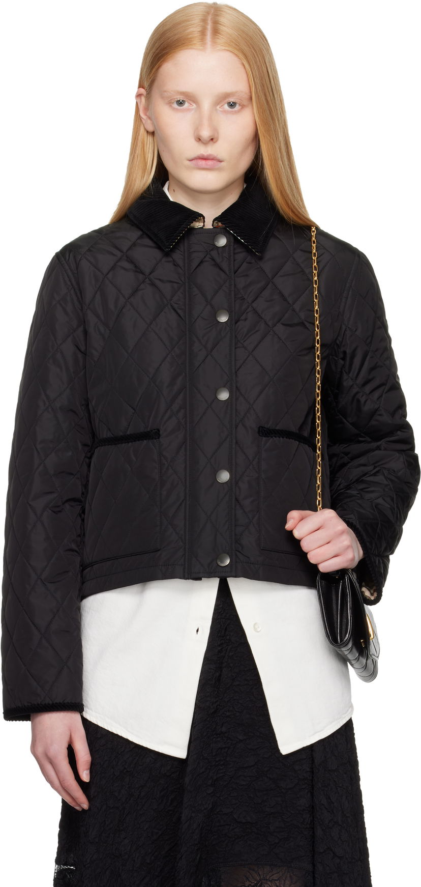Pernata jakna Burberry Burberry Oldham Quilted Nylon Jacket Crna | 8113836