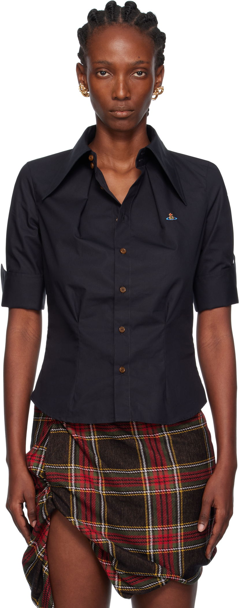 Košulja Vivienne Westwood Vivienne Westwood Short Sleeve Violin Shirt Crna | 15010066-W009Q-