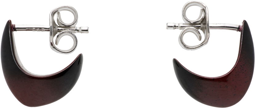Naušnice LEMAIRE LEMAIRE Micro Drop Stud Earrings Tamnocrvena | JW0054 LO0114