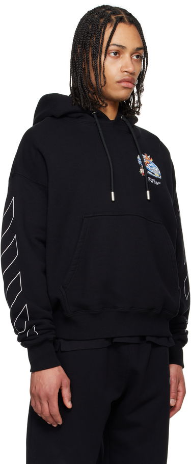 Dukserice Off-White Off-White Fresco Arrow Hoodie Crna | OMBB085S25FLE0051001, 1