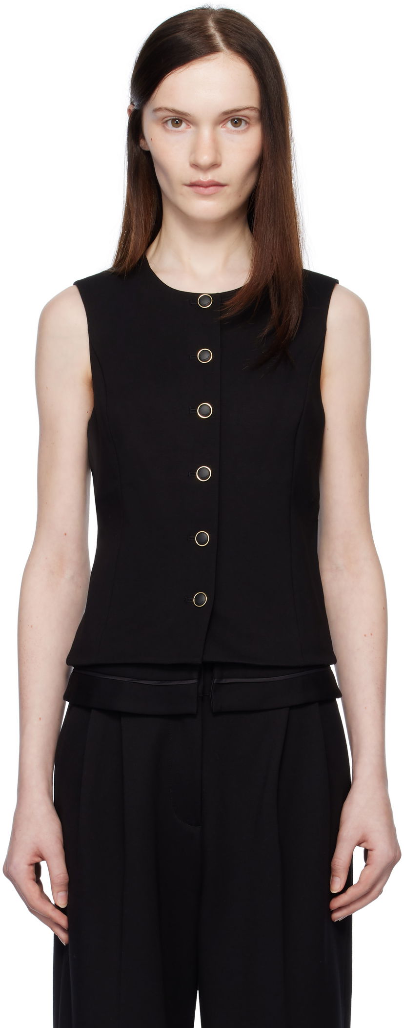 Prsluk rag & bone Irina Ponte Vest Crna | WAC24HV016D816