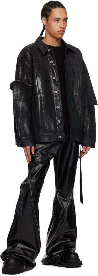 Jakna Rick Owens Rick Owens DRKSHDW Hollywood Jumbo Worker Denim Jacket Crna | DU01E3761 COMW1, 3