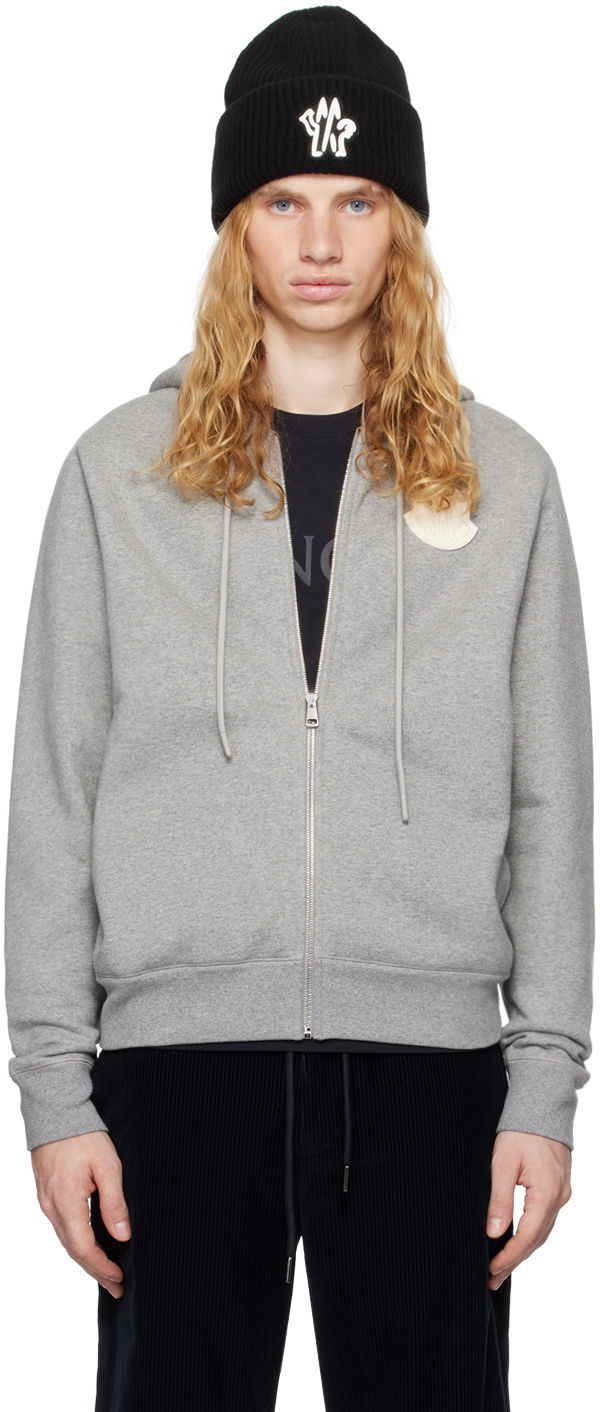 Dukserice Moncler Hoodie With Zipper Siva | J20918G00084809KX, 0