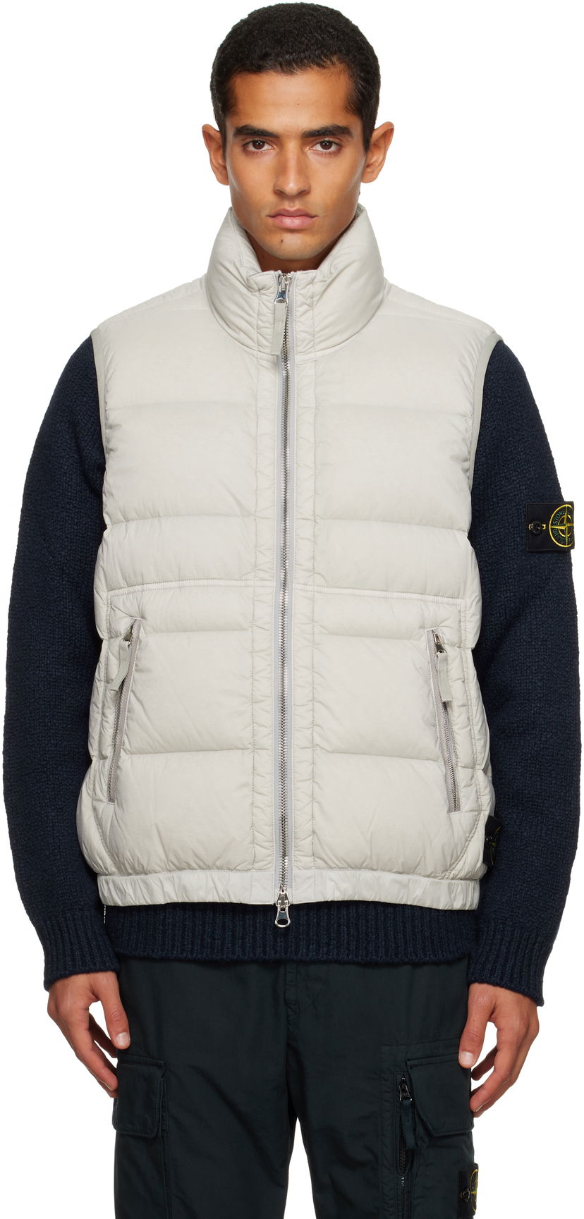 Prsluk Stone Island Loom Woven Chambers Down Vest Bež | K2S15 G100007 S0028