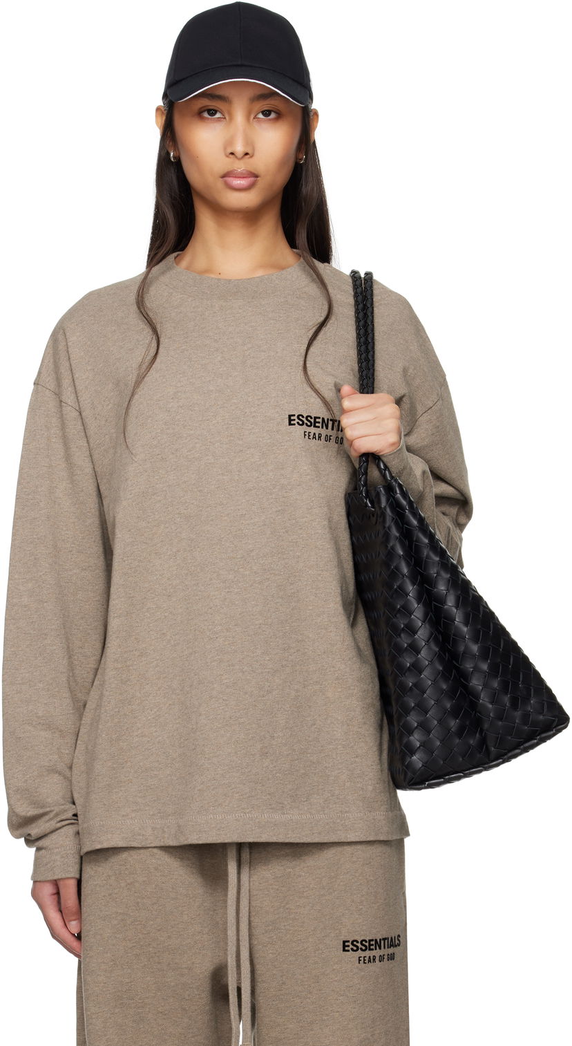 Dukserice Fear of God ESSENTIALS Classic Long Sleeve T-Shirt Siva | 125AS254201F