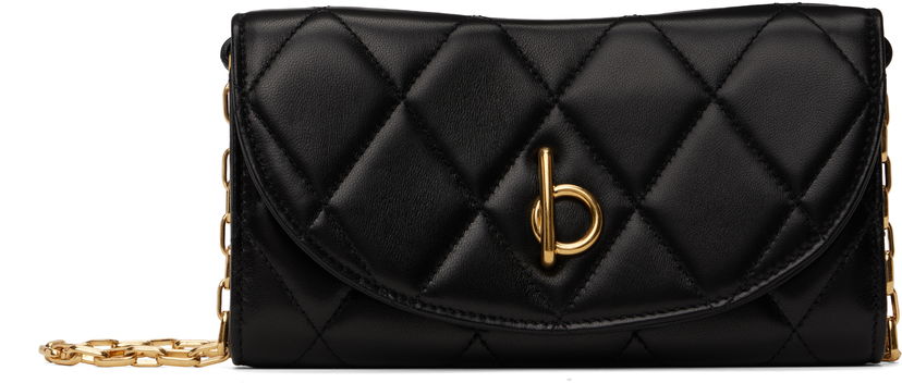 Novčanik Burberry Burberry Rocking Horse Chain Strap Quilted Wallet Bag Crna | 8103260