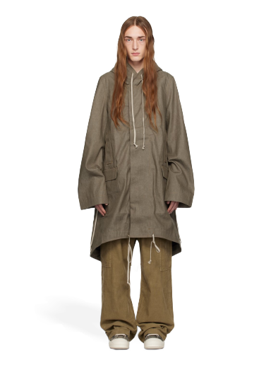 Kaputi Rick Owens DRKSHDW Fishtail Coat Bež | DL02C3990 DJP
