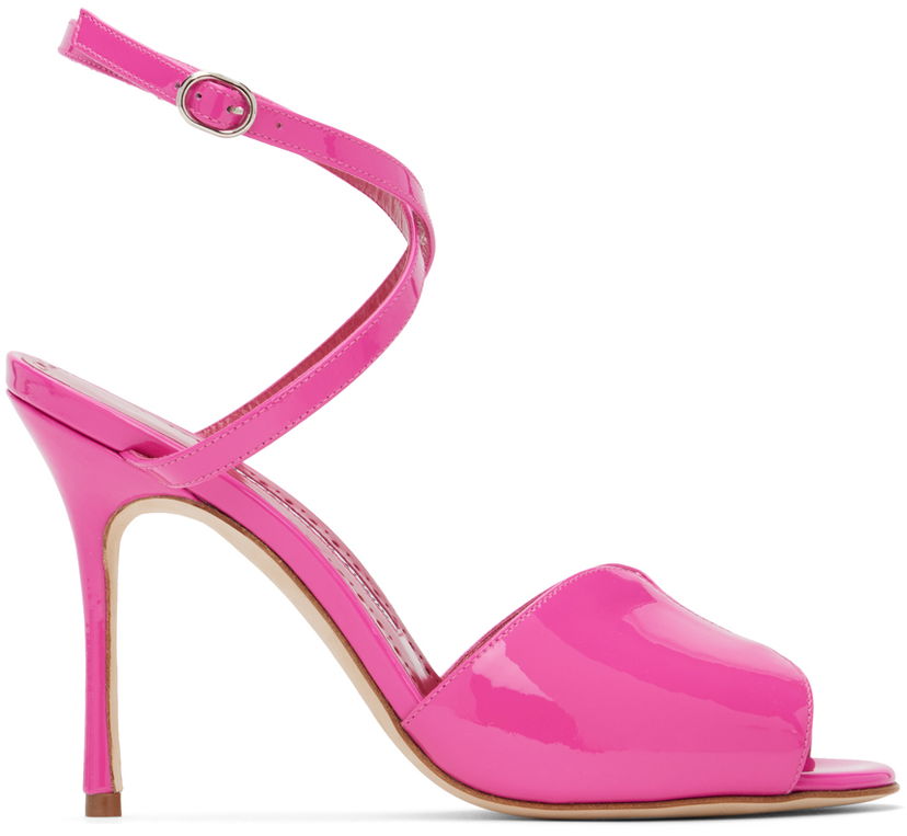 Njega cipela Manolo Blahnik Manolo Blahnik Hourani 105 Heeled Sandals Ružičasta | 123-2189