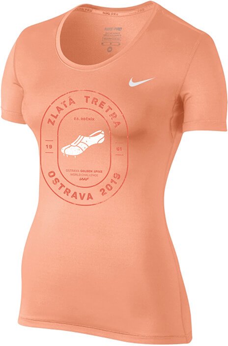Majica kratkih rukava Nike Nike Pro CL ZLATA TRETRA T-Shirt Narančasta | 725745-832-zt