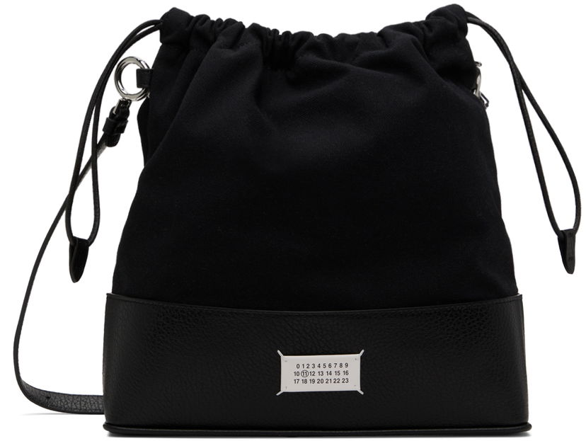 Torba za rame Maison Margiela Drawstring Small Backpack Crna | SB2WA0011 P4348