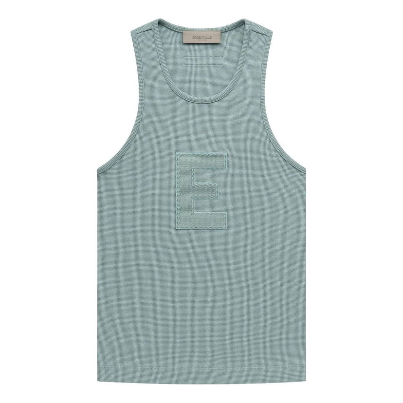 Majica bez rukava Fear of God Fear of God Essentials Waffle Tank Zelena | FOG-SS23-230