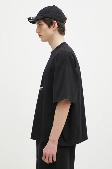 Majica kratkih rukava VETEMENTS 'VET' Cropped Boxy T-Shirt Crna | UA66TR685B, 1