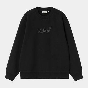 Dukserice Carhartt WIP W' Wiptopia Script Sweatshirt Crna | I035515_26, 3
