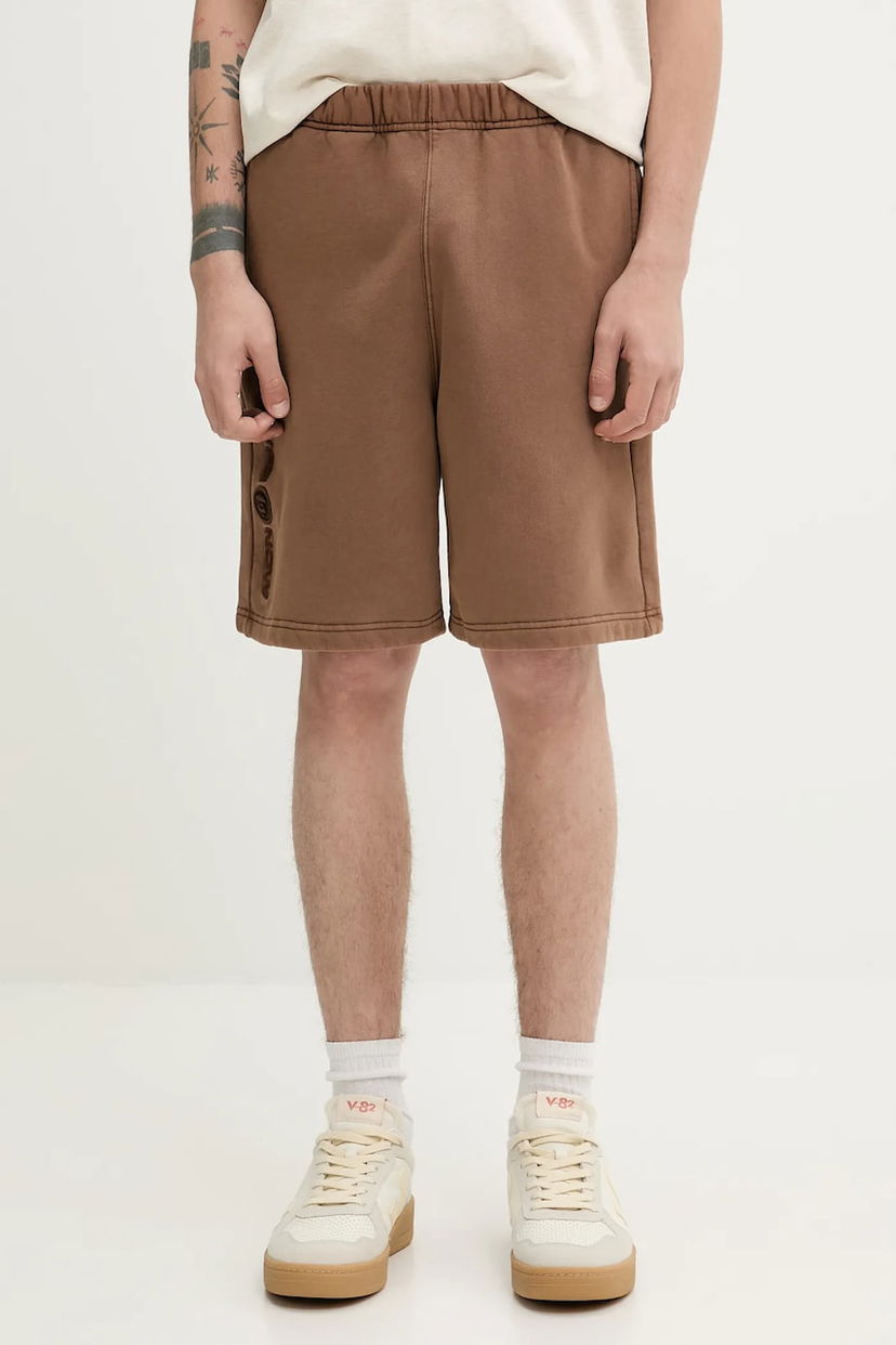 Kratke hlače AAPE by A Bathing Ape AAPE Now Sweat Shorts Smeđa | AAPSPMB678XXO