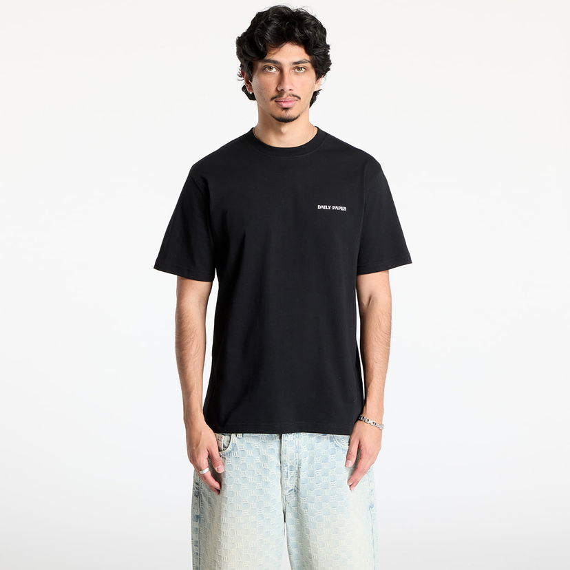 Majica kratkih rukava DAILY PAPER Daily Paper Wrapper T-Shirt Crna | 2513094