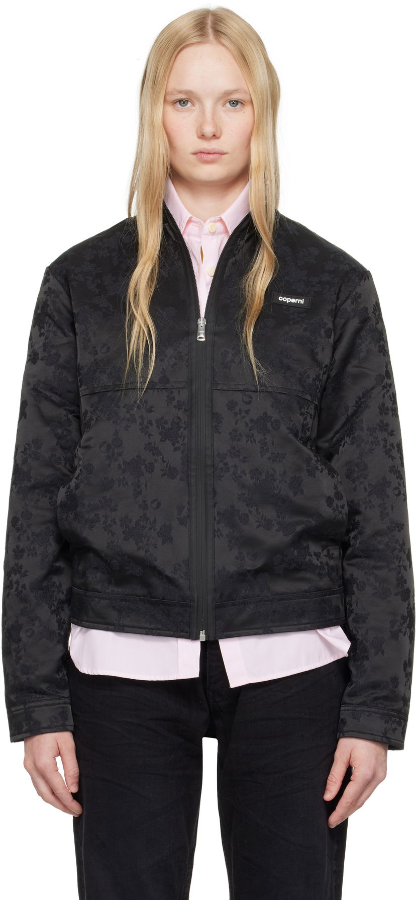 Jakna Coperni Coperni Jacquard Zip-Up Jacket Crna | COPOW39F2033