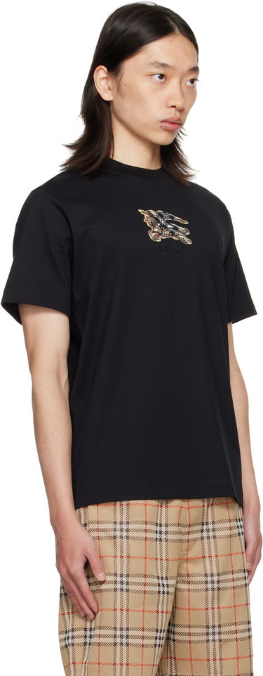 Majica kratkih rukava Burberry Burberry EKD Check Cotton T-Shirt Crna | 8116169, 1