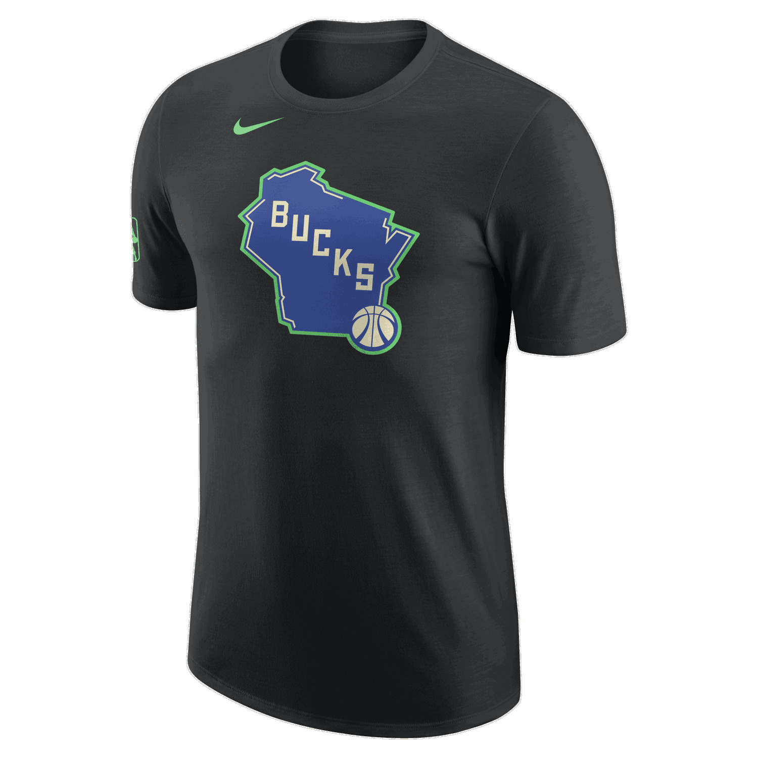 Majica kratkih rukava Nike NBA Milwaukee Bucks City Edition Crna | FN1167-010, 0