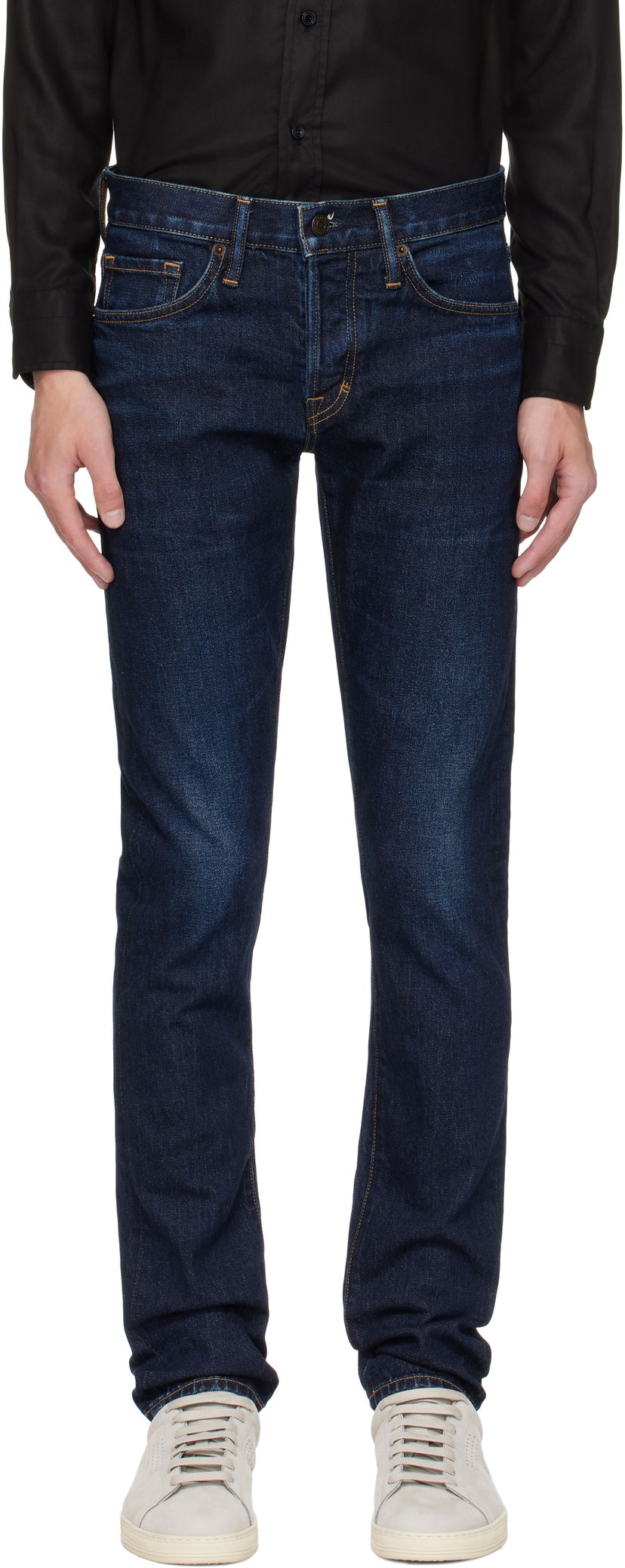Jeans Tom Ford TOM FORD Stretch Twill Slim Fit Jeans Plava | DPS001-DMC073