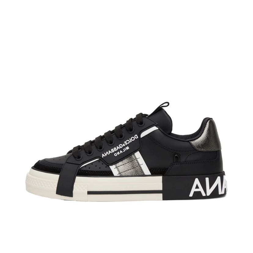 Tenisice i cipele Dolce & Gabbana Black & Silver NS1 Sneakers Crna | CS1863AO223