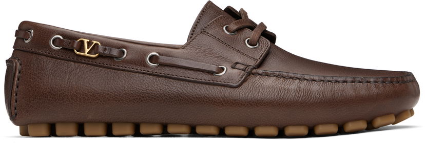 Tenisice i cipele Valentino Valentino Garavani Driver Fastaway Buffalo Loafers Smeđa | 6Y2S0J59PNJ
