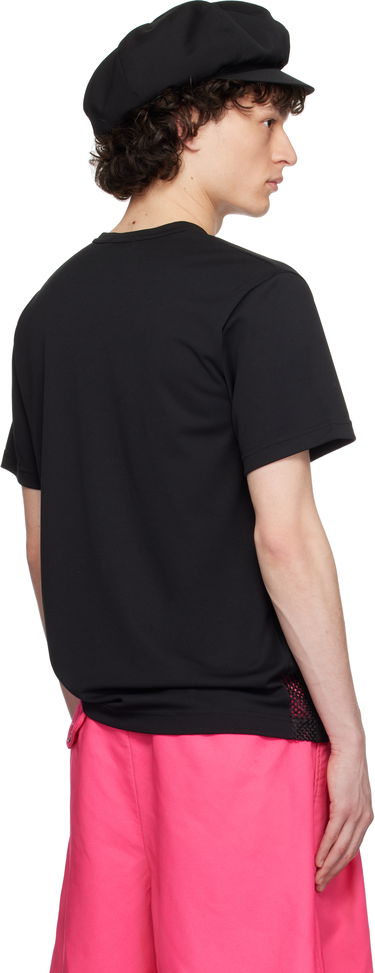 Majica kratkih rukava Comme des Garçons Homme Plus Piqué & Mesh Panel T-Shirt Crna | PO-T006-051, 2
