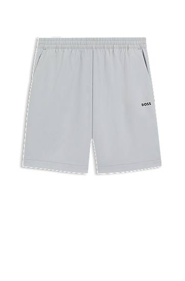 Kratke hlače BOSS Four-Way Stretch Moisture-Wicking Shorts Siva | 50541312