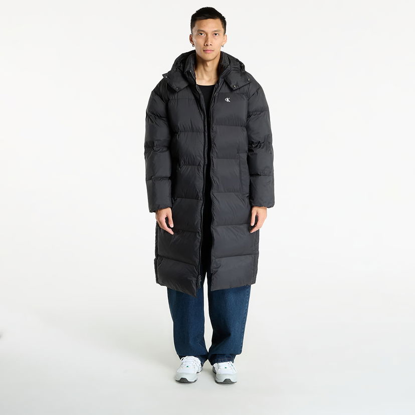 Pernata jakna CALVIN KLEIN Calvin Klein Jeans Long Length Hooded Coat Crna | LV04RD518G UB1
