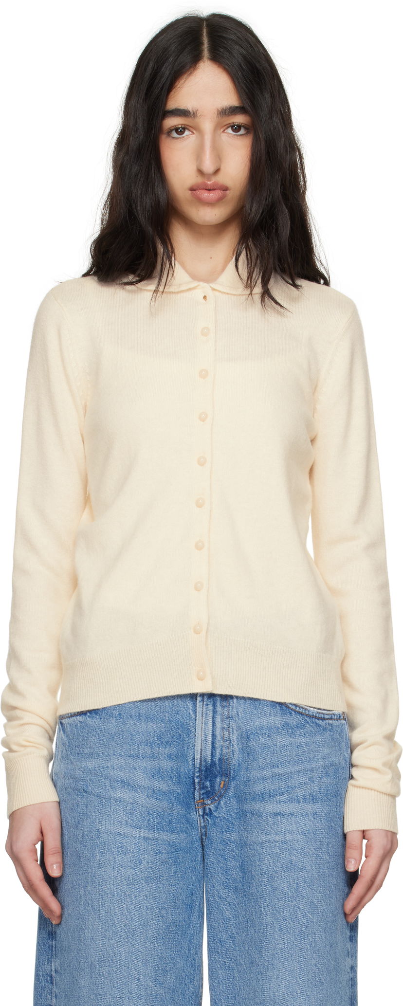 Džemper GUIZIO Guizio Delphine Knit Cardigan Bež | S25119S020