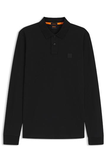 Polo majica BOSS Slim Fit Stretch Cotton Polo Shirt with Logo Patch Crna | 50507704