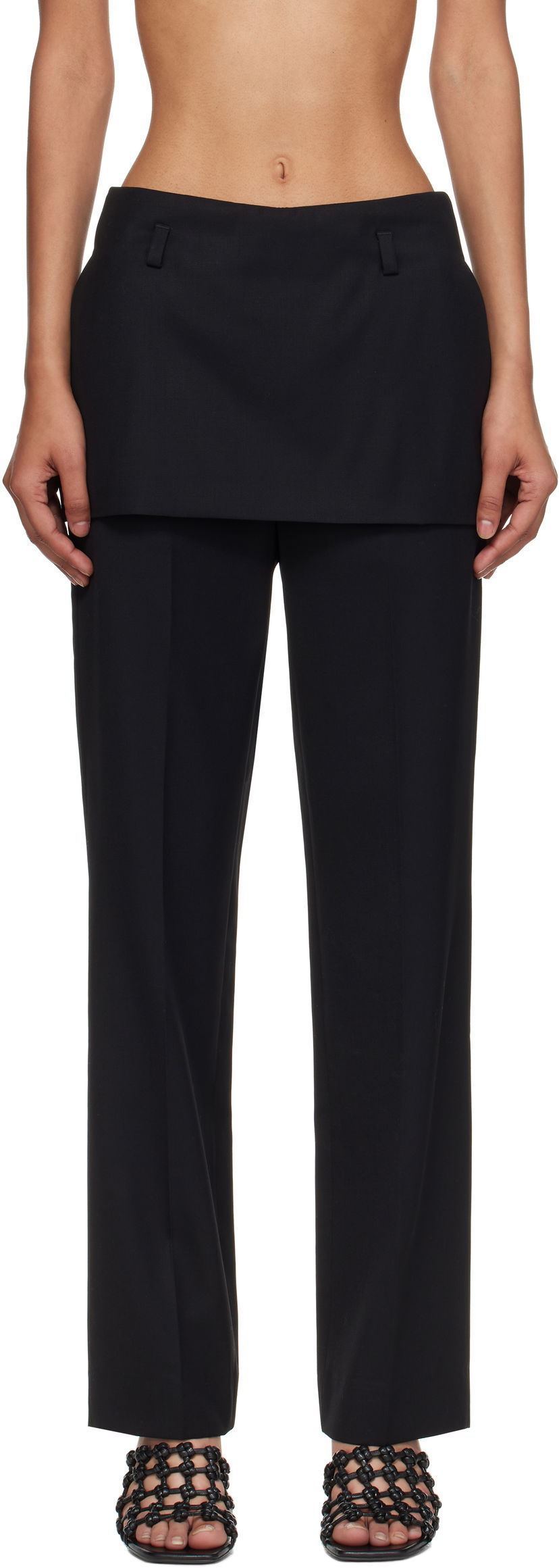 Hlače TOTEME TOTEME Skirt Trousers Crna | 253-WRB0284-FB0435