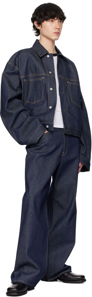 Jakna Acne Studios Blue Patch Pocket Denim Jacket Plava | C90182-, 3