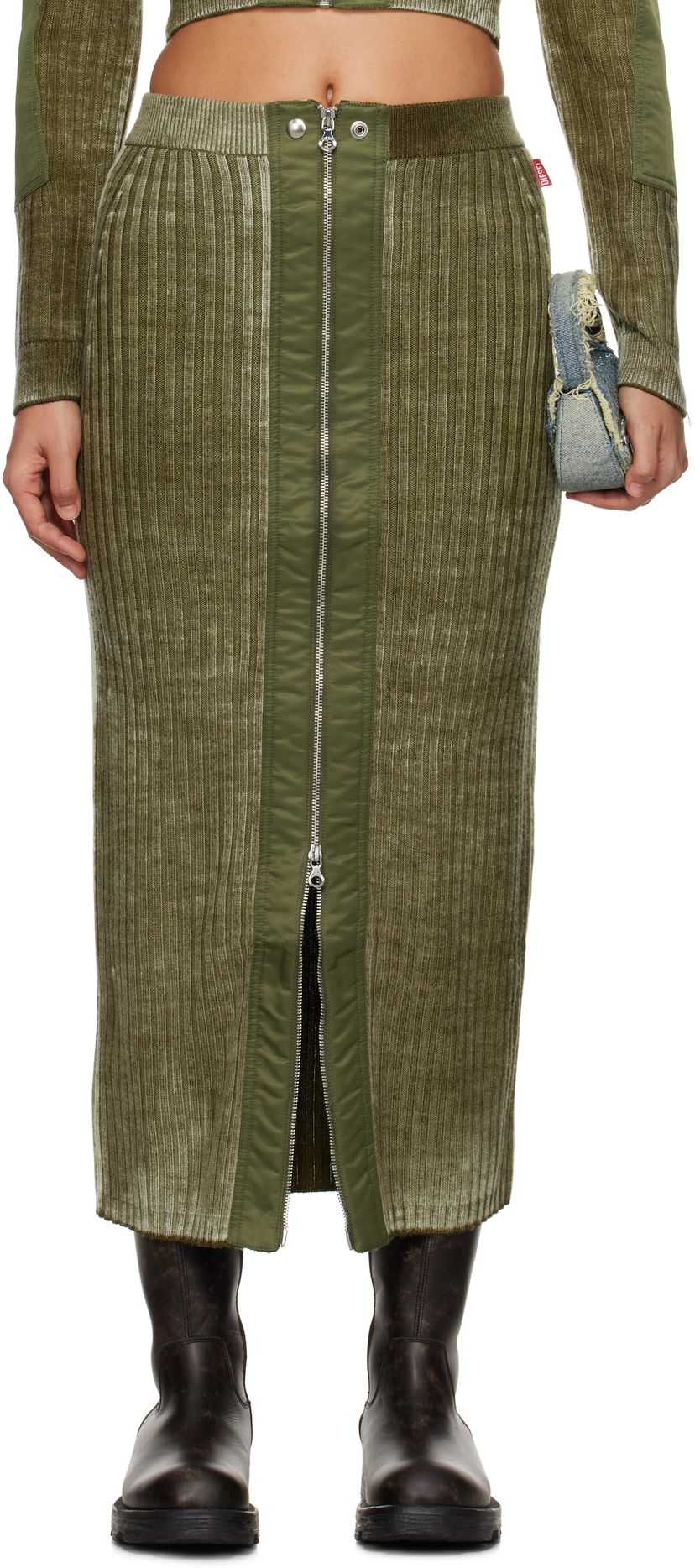 Suknja Diesel Maxi Skirt Zelena | A14860 0JHAY