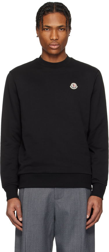Džemper Moncler Moncler Logo Patch Cotton Sweatshirt Crna | K10918G00073809KR, 0