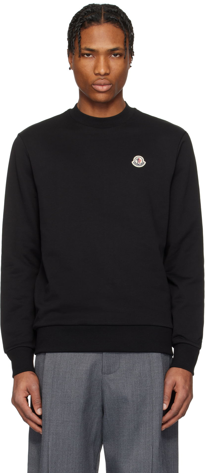 Džemper Moncler Moncler Logo Patch Cotton Sweatshirt Crna | K10918G00073809KR