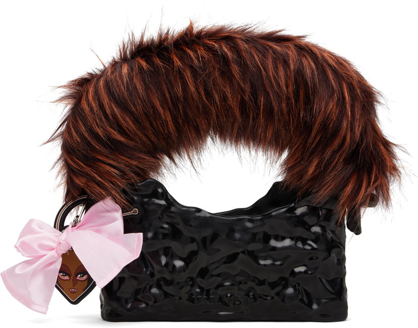 Ručna torbica Ottolinger Ottolinger Furry Baguette Ceramic Bag Crna | 126-901326-01