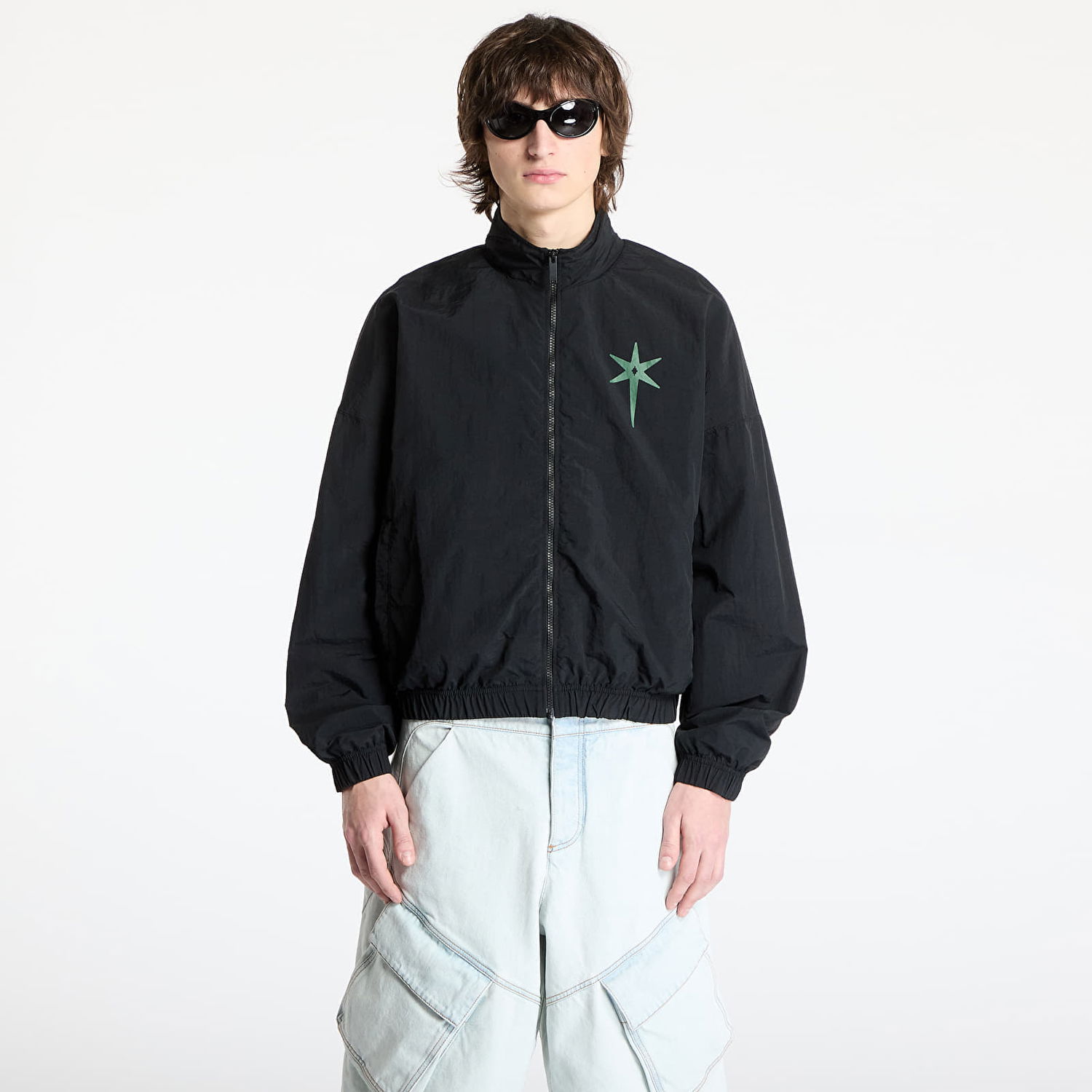 Vjetrovka Marcelo Burlon Marcelo Burlon County Goth Nylon Track Jacket Crna | CMBD009S25FAB0011052, 0