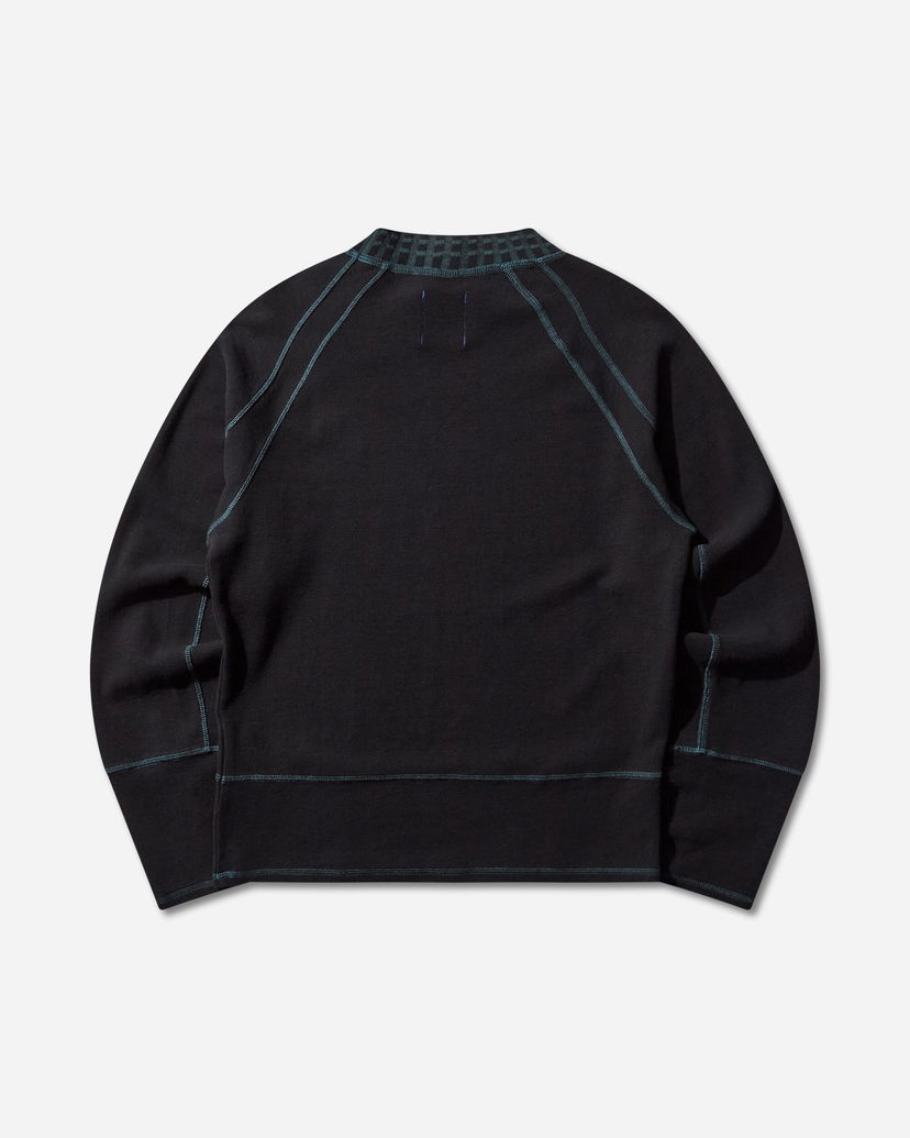 Majica kratkih rukava Asics Novalis Tamarica Raglan Longsleeve with Patterned Crewneck and Contrast Stitching Crna | 2203A328-001