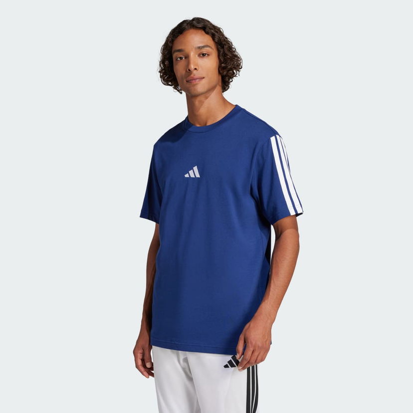 Majica kratkih rukava adidas Performance 3-Stripes Single Jersey T-Shirt Plava | JW1950