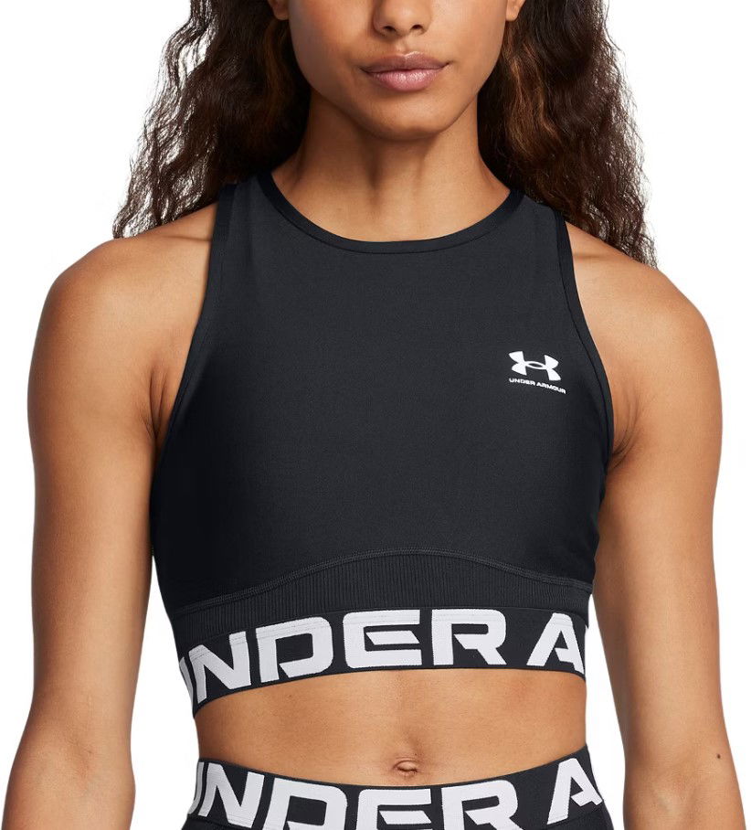 Grudnjak Under Armour HeatGear Rib Tank Crna | 1388694-001